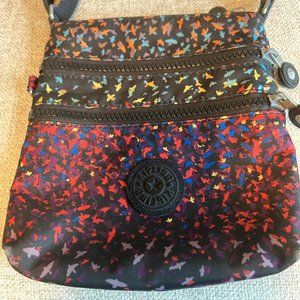 Kipling small crossbody purse with multicolored birds